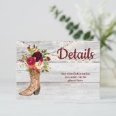 カントリーウエスタンブートボホマルサラ素朴詳細 エンクロージャーカード (スタンド正面)