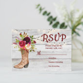 カントリーウエスタンブートボホマ素朴ルサラRSVP 出欠カード (スタンド正面)