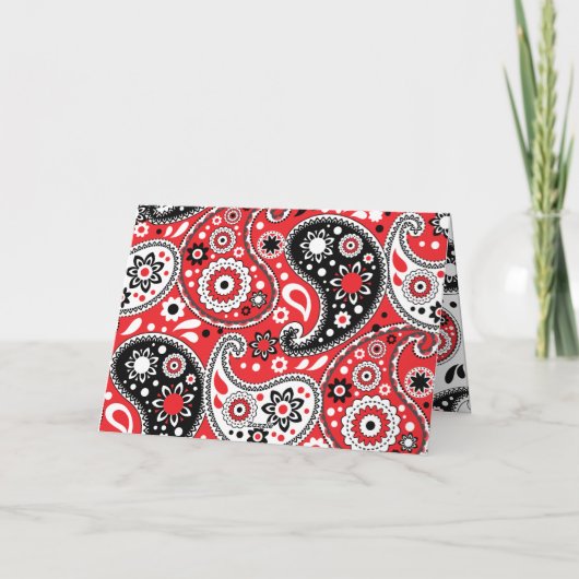 カントリーウエスタンペイズリーハッピーバースデー カード (裏面)