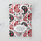 カントリーウエスタンペイズリーハッピーバースデー カード (内部)