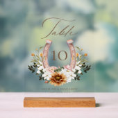 カントリーウエスタンホースシューウォーター色フローラクレスト アクリルサイン (ニュートラル)