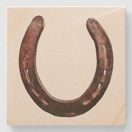 カントリーウエスタンホースシューサンドストーンコースター ストーンコースター (正面)