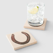 カントリーウエスタンホースシューサンドストーンコースター ストーンコースター (横)