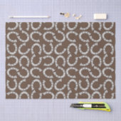 カントリーウエスタンホースシューパターンティッシュペーパー 薄葉紙 (クラフト)