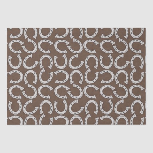 カントリーウエスタンホースシューパターンティッシュペーパー 薄葉紙 (正面)