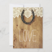 カントリーウエスタンホースシューレース結婚式招待状 招待状 (裏面)