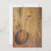 カントリーウエスタンホースショーウエデ素朴ィング招待 招待状 (裏面)