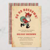 カントリーウエスタンホームダウンクリスマスサンタホリデイ 招待状 (正面/裏面)