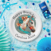 カントリーウエスタンボホーホースバースデーパーティー ペーパープレート (パーティー)