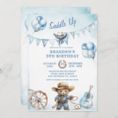 カントリーウエスタンボーイカウボーイ誕生日招待状 招待状 (正面/裏面)