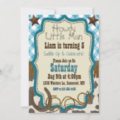 カントリーウエスタンボーイ誕生日招待状 招待状 (正面)