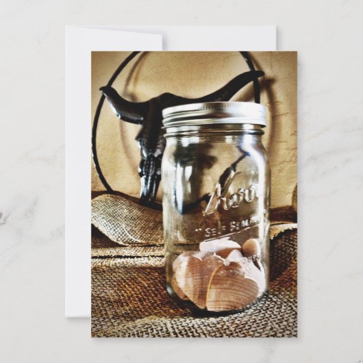 カントリーウエスタンメイソンジャー結婚式招待状 招待状 (裏面)