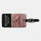 カントリーウエスタンロングホーンズブルスカルカウボーイギフト ラゲッジタグ (正面横)