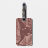 カントリーウエスタンロングホーンズブルスカルカウボーイギフト ラゲッジタグ (裏面縦)