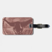 カントリーウエスタンロングホーンズブルスカルカウボーイギフト ラゲッジタグ (裏面横)