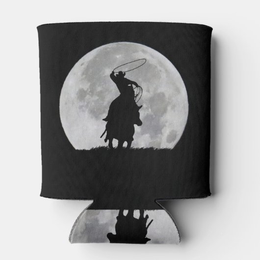 カントリーウエスタンローピングカウボーイとステアムーン 缶クーラー (裏面)