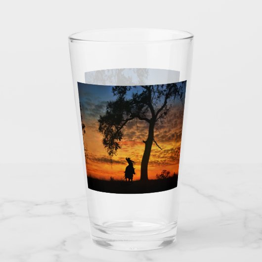 カントリーウエスタンローピングカウボーイ タンブラーグラス (正面)