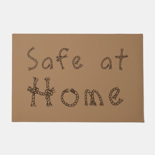 カントリーウエスタンロープファームハウスセーフアットホーム ドアマット (正面)