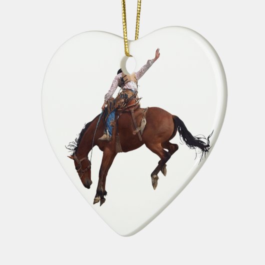 カントリーウエスタン乗馬ロデオカウボーイ セラミックオーナメント (左)