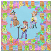 カントリーウエスタン歌唱女性のカーボーイバンド ファブリック (クローズアップ)