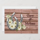 カントリーウエスタン結婚式招待状テンプレート 招待状 (正面)