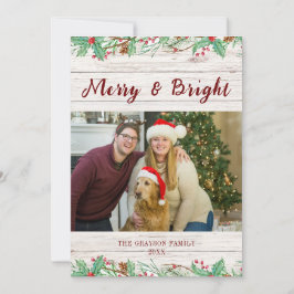 カントリーウエスタン バーンワード フォト フラット ホリデー カード