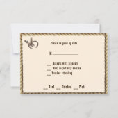 カントリーウエス結婚タンピンクローズフェザーズロープ 出欠カード (裏面)