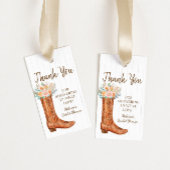 カントリーウエディングブーツ ブライズシャワー サンクスギフト ギフトタグ