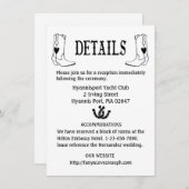 カントリーウエディング詳細ズカウボーイブーツウェスタンブラック 招待状 (正面/裏面)