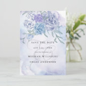 カントリーウォーターカラーフローラダスティブルー 招待状 (スタンド正面)