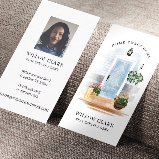 カントリーウォーターカラーブルードア実在エステートエージェント 名刺