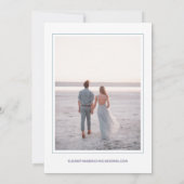 カントリーウォーターカラーブルーマウンテン結婚写真ズ 招待状 (裏面)