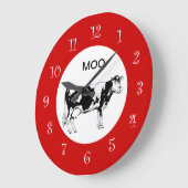 カントリーウシキッチンの壁時計 ラージ壁時計 (傾斜)