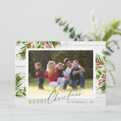 カントリーウッドウォーターカラーピン写真 メリークリスマス シーズンカード (スタンド正面)
