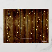 カントリーウッドスターズメリークリスマスファミリー3写真 箔シーズンポストカード (裏面)