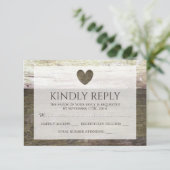 カントリーウッドハートウェディングRSVP 出欠カード (スタンド正面)