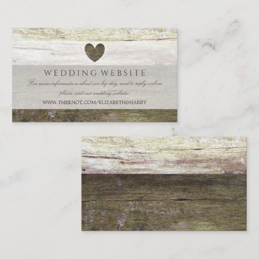 カントリーウッドハート結婚ズのウェブサイト エンクロージャーカード (正面/裏面)