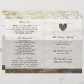 カントリーウッドハート結婚式 プログラム (正面/裏面)