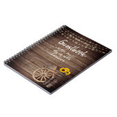 カントリーウッドバレル結婚ズ – ゲストブック ノートブック (左側)