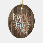 カントリーウッドパーソナライズされたビッグシスタープロモーション セラミックオーナメント (右)