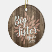カントリーウッドパーソナライズされたビッグシスタープロモーション セラミックオーナメント (左)