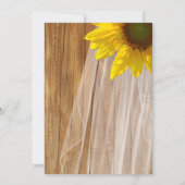 カントリーウッドブライダルヴェールひまわりウエディング招待 招待状 (裏面)