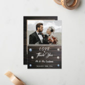 カントリーウッドホワイトパール&レース感謝していノートカード ノートカード (正面/裏面インサイチュ)