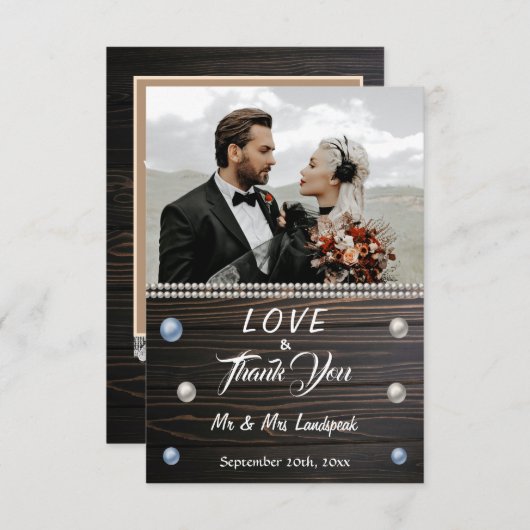 カントリーウッドホワイトパール&レース感謝していノートカード ノートカード (正面/裏面)