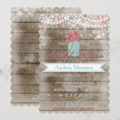 カントリーウッドメイ素朴ソンジャーブライダルシャワー招待状 招待状 (正面/裏面)