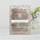 カントリーウッドメイ素朴ソンジャーブライダルシャワー招待状 招待状 (スタンド正面)