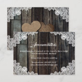 カントリーウッドレース結婚ズホテルアコモデーションカード エンクロージャーカード (正面/裏面)