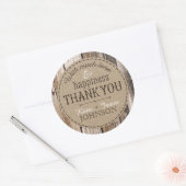 カントリーウッド素朴プランクスありがとうご結婚ざいます ラウンドシール (封筒)