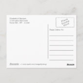 カントリーウッド結婚ハートの感謝 ポストカード (裏面)