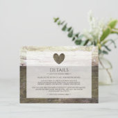 カントリーウッド結婚ハート詳細 エンクロージャーカード (スタンド正面)